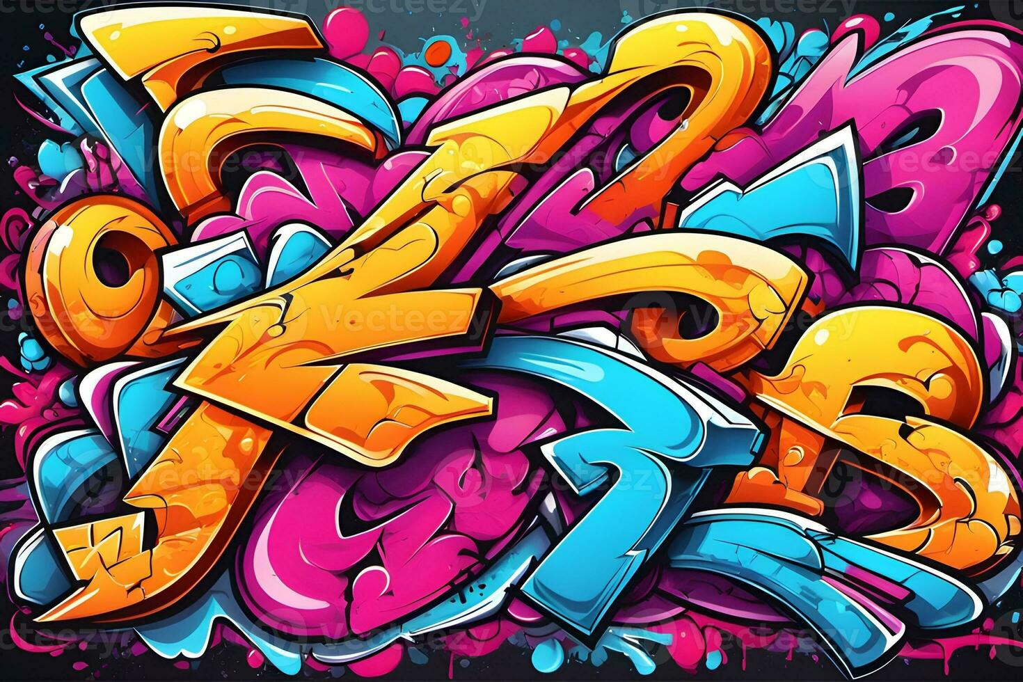 graffiti behang, graffiti achtergrond, graffiti patroon, straat kunst achtergrond, graffiti kunst, graffiti ontwerp, graffiti verf, ai generatief foto