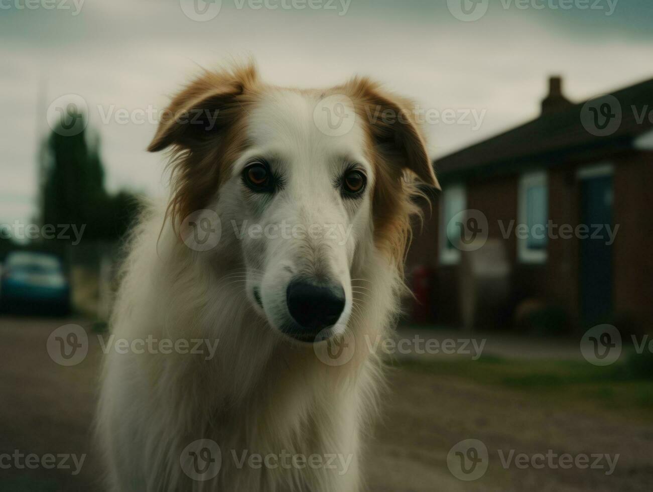 borzoi hond gemaakt met generatief ai technologie foto