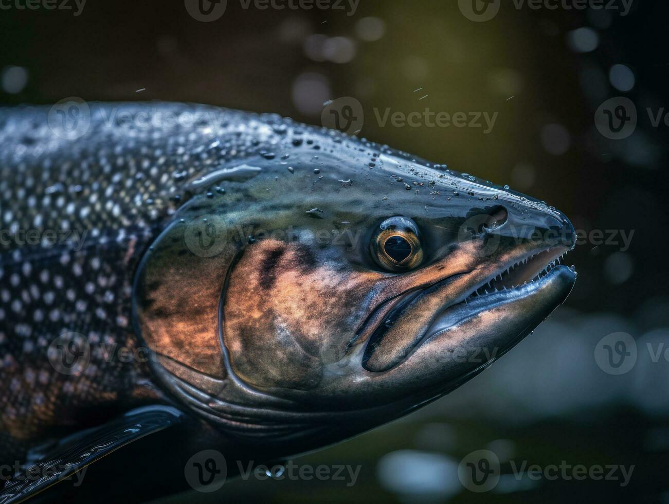 Zalm portret gemaakt met generatief ai technologie foto