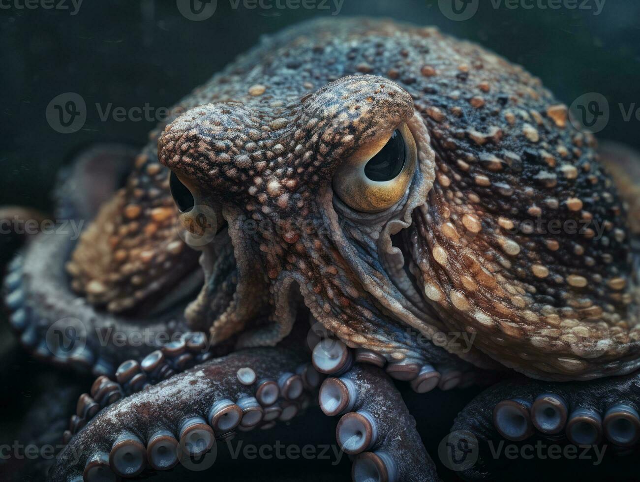 Octopus portret gemaakt met generatief ai technologie foto