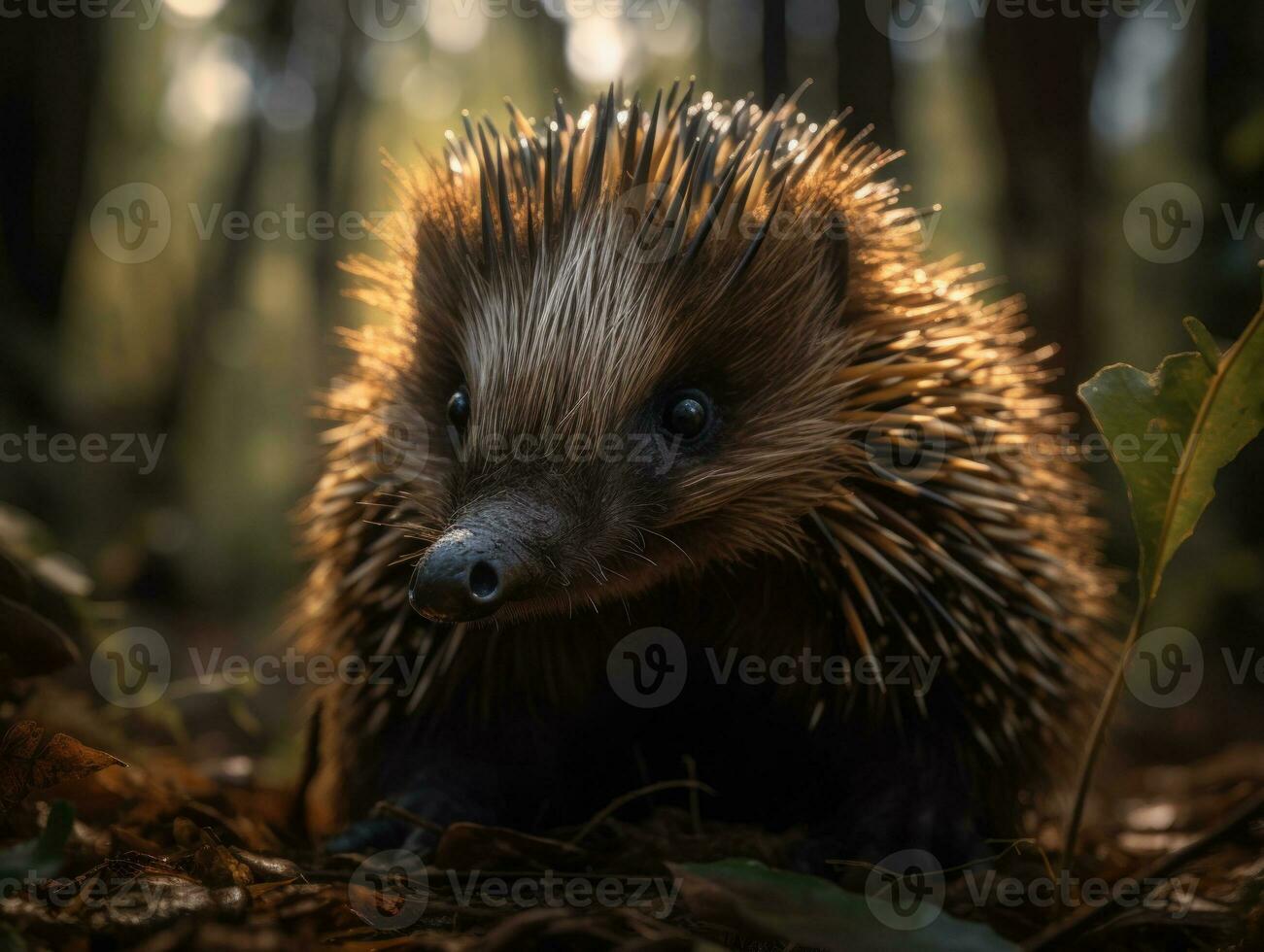 echidna portret gemaakt met generatief ai technologie foto