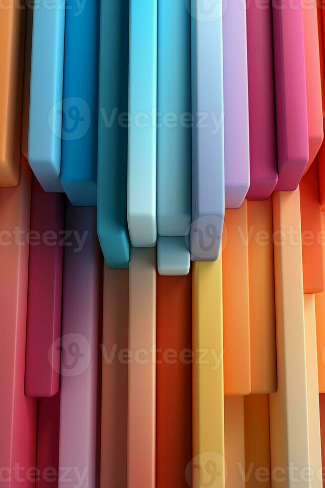 iOS stijl behang regenboog kleuren breed lijnen. ai generatief foto