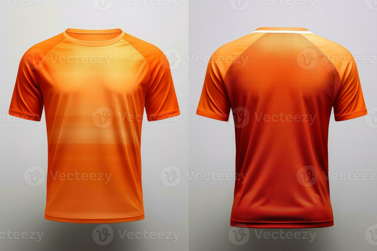 mockup sport- Amerikaans voetbal team uniformen verschillende kleuren shirt, generatief ai illustratie foto