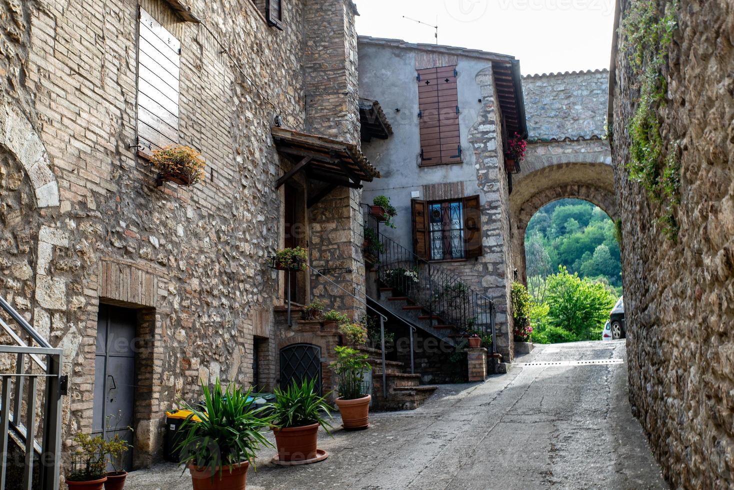 het dorp portaria in de gemeente acquasparta, umbria, italië, 2020 foto