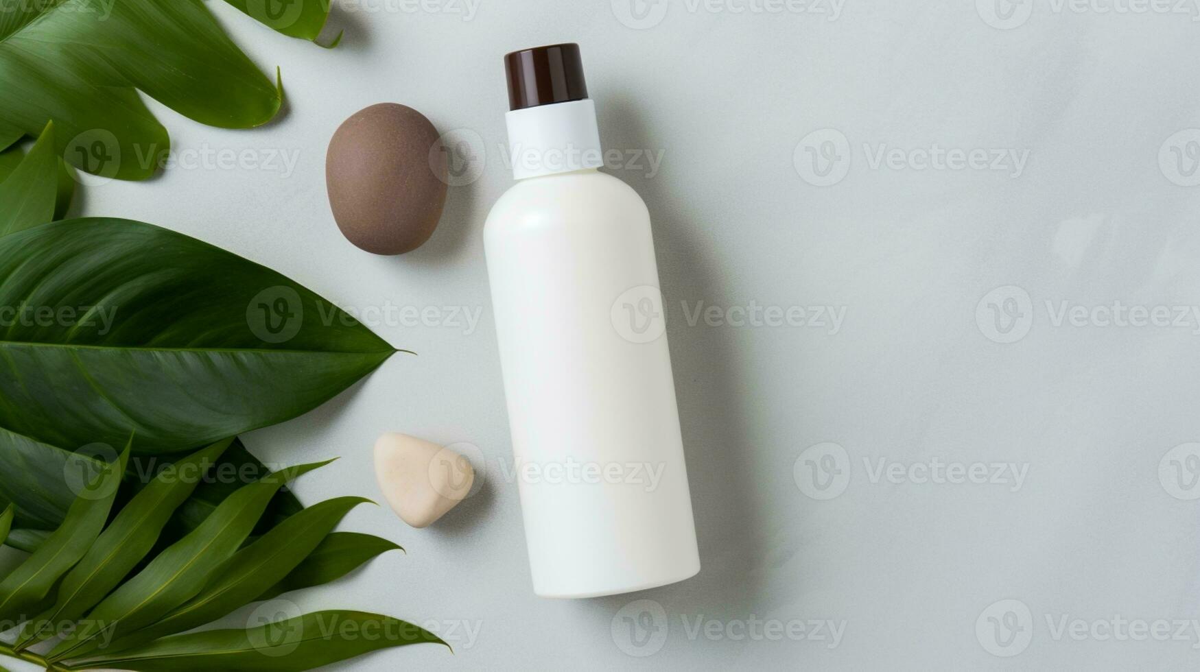 huid zorg Product fles, shampoo, lotion, met neurale achtergrond ai generatief foto