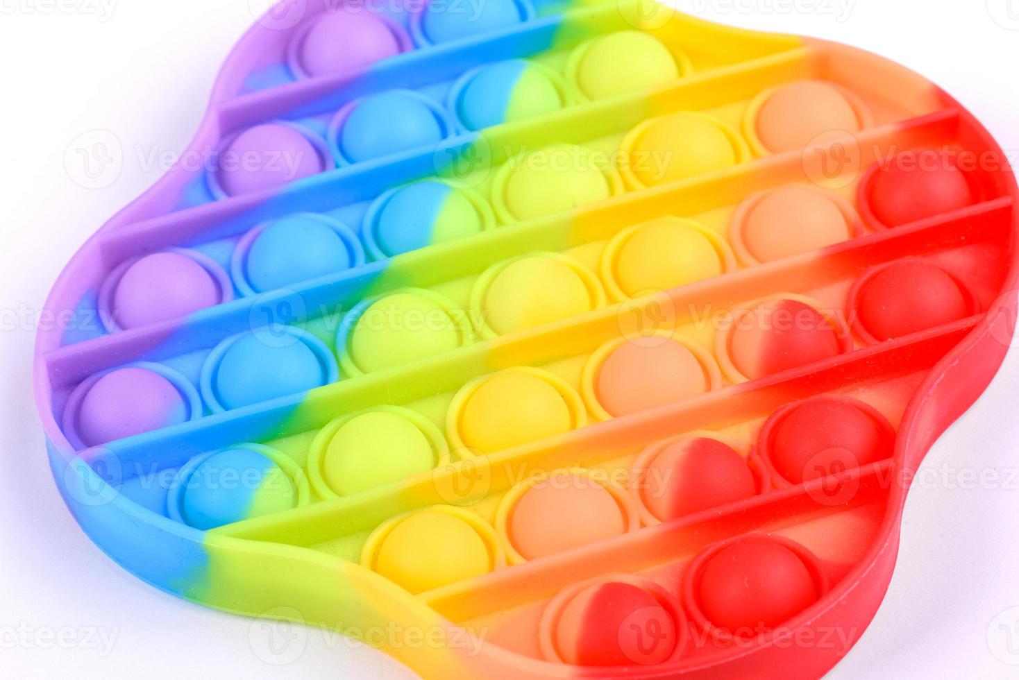 fel kleurrijk kinderspeelgoed gemaakt van siliconen ontworpen om stress te verlichten foto