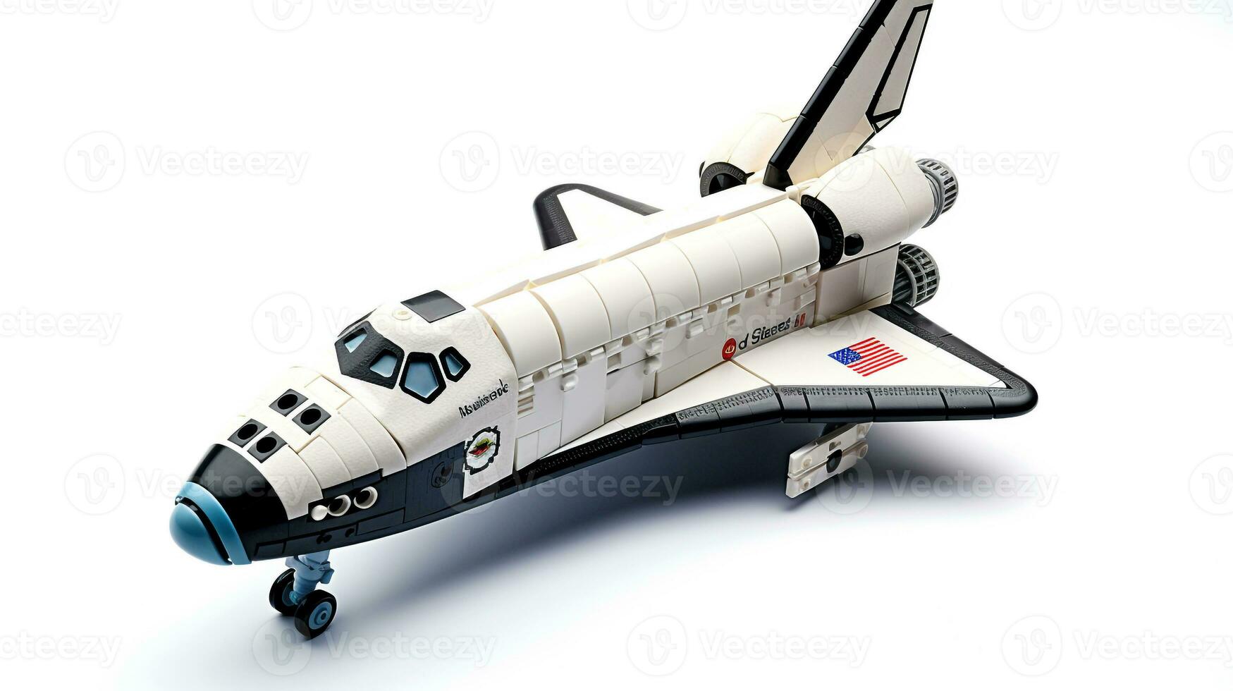 weergeven een 3d miniatuur ruimte shuttle Atlantis. generatief ai foto