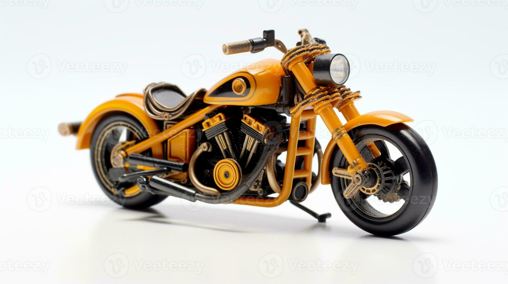 weergeven een 3d miniatuur avontuur motorfiets. generatief ai foto