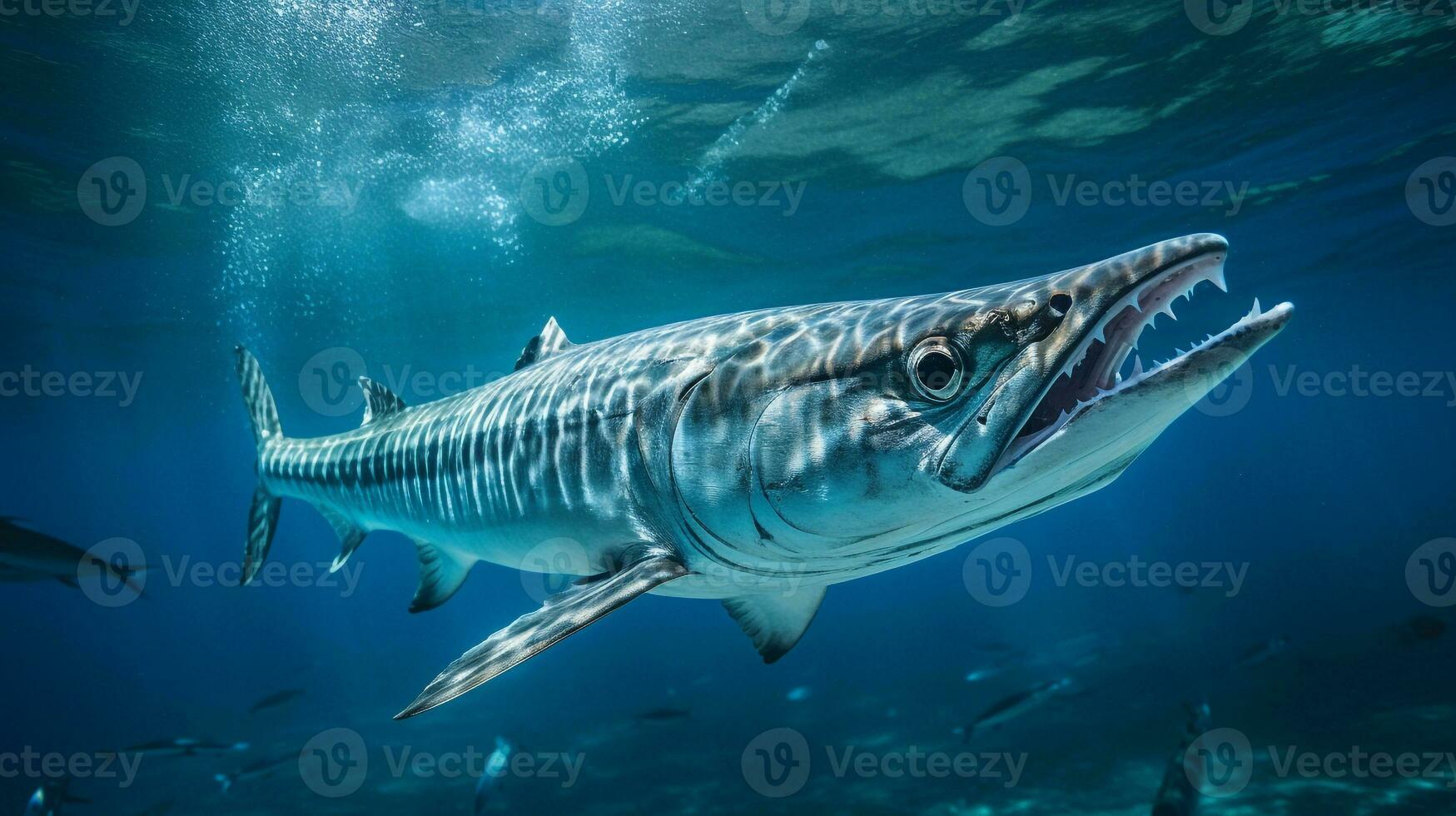 dieren in het wild fotografie van foto van barracuda. generatief ai