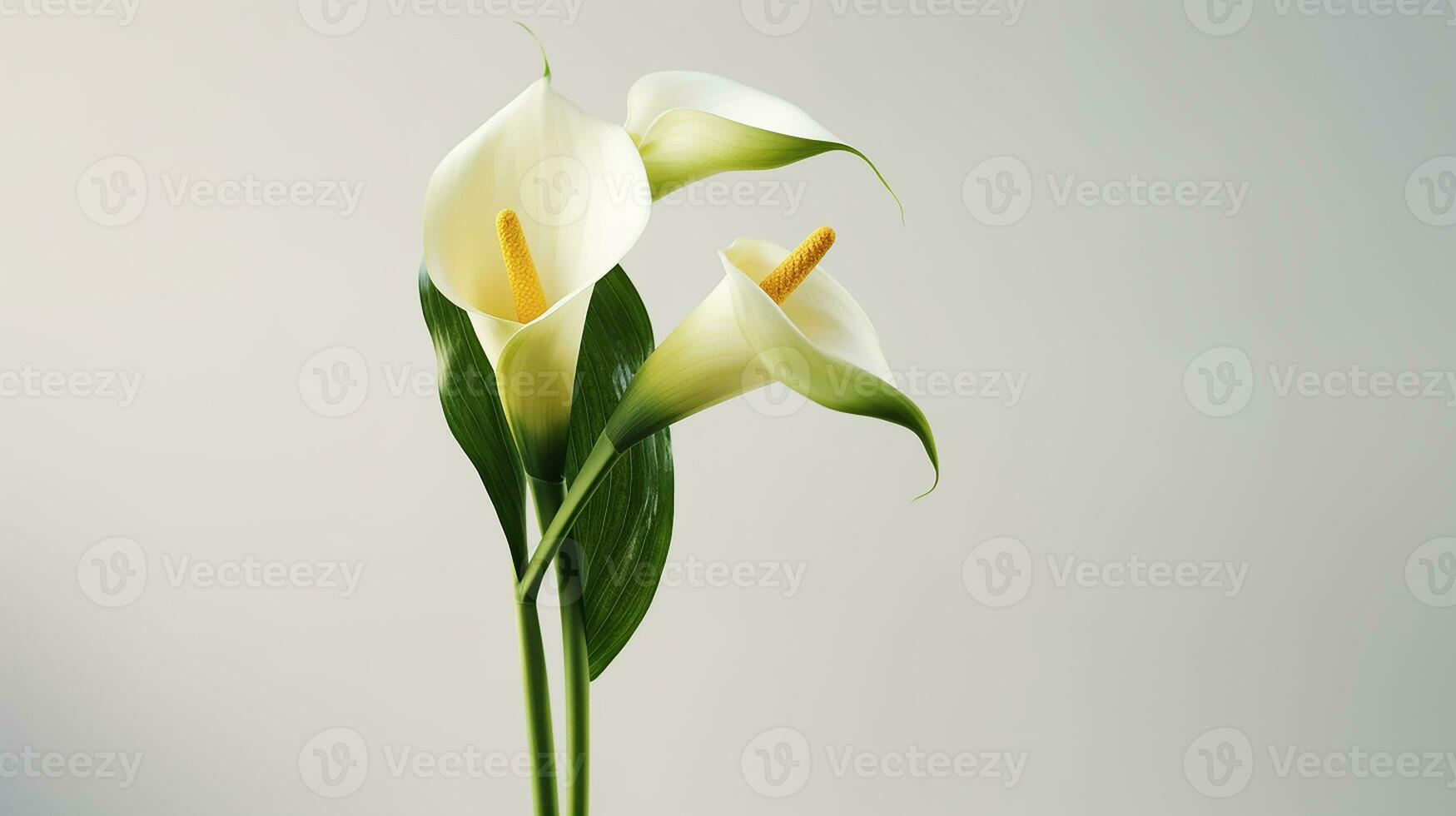 foto van mooi calla lelie bloem geïsoleerd Aan wit achtergrond. generatief ai