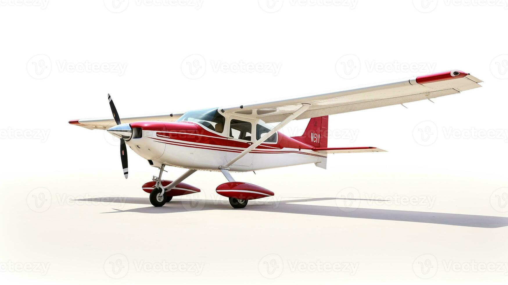 weergeven een 3d miniatuur cessna 172. generatief ai foto