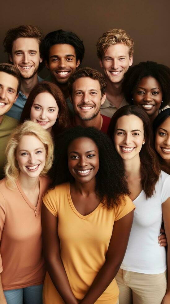 verscheidenheid - mensen van allemaal races en geslachten samen foto