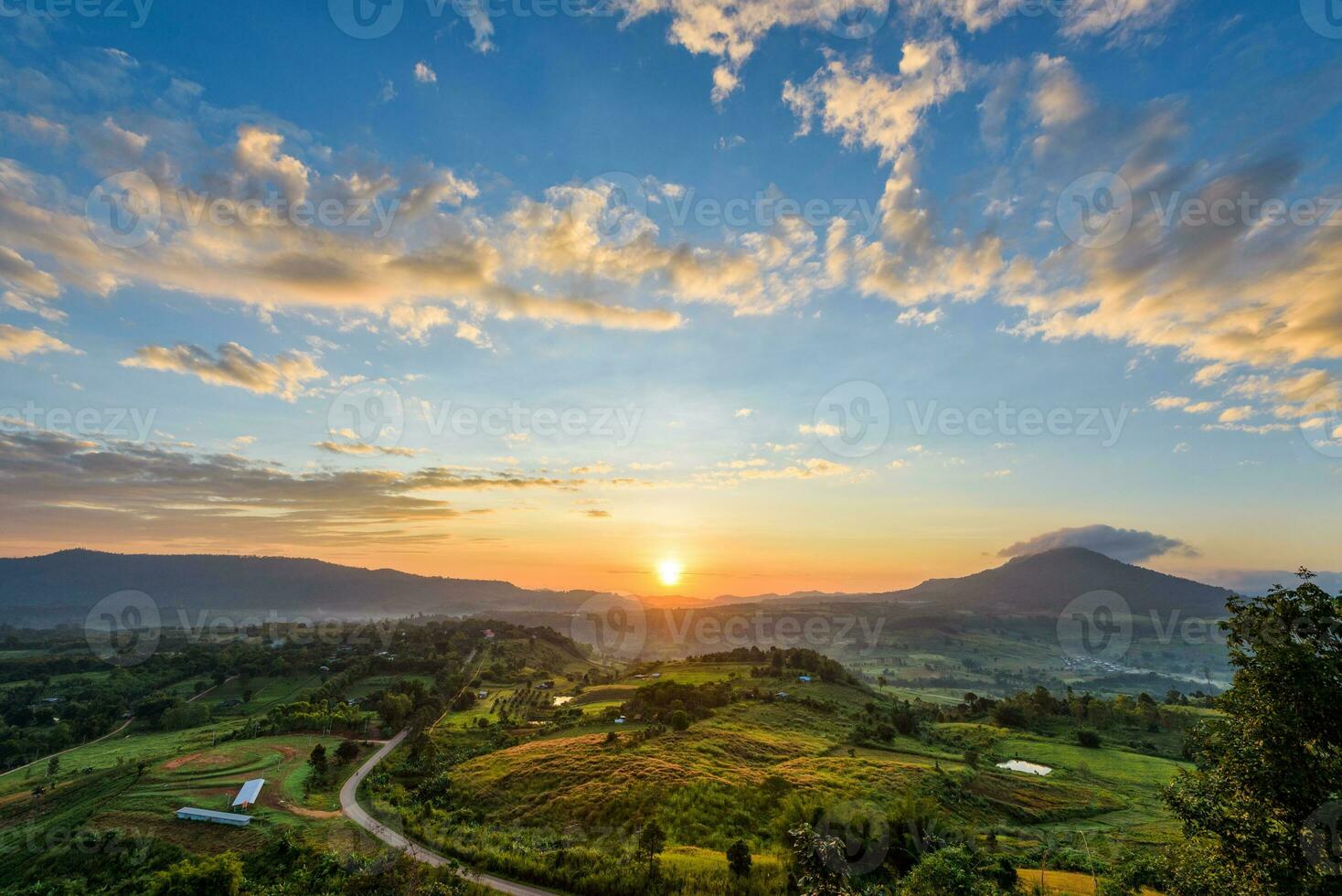 zonsopkomst Bij khao takhian ngo visie punt foto