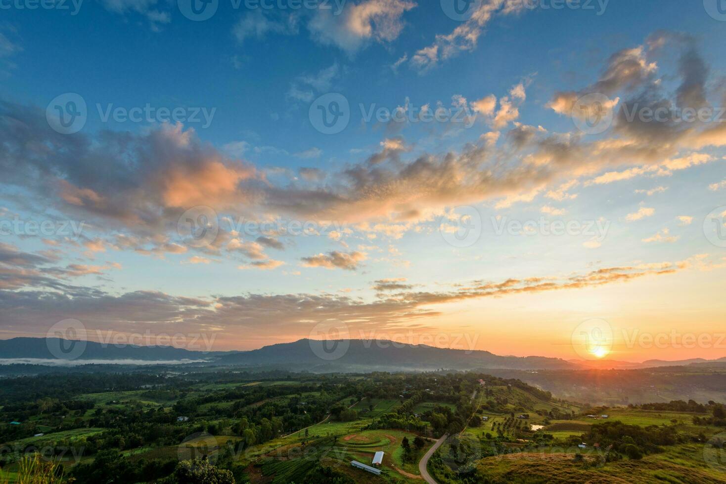 zonsopkomst Bij khao takhian ngo visie punt foto