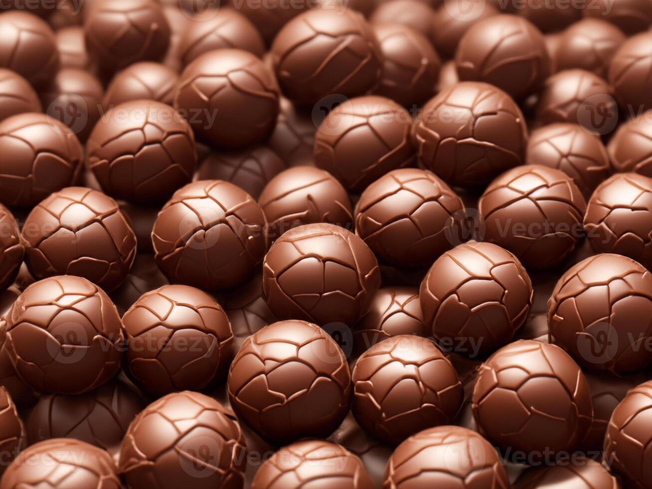 chocola ballen in een kom foto