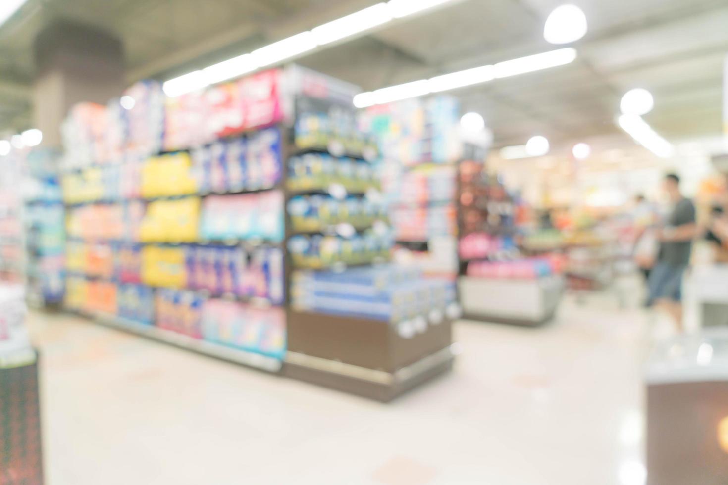 abstracte vervaging in supermarkt voor achtergrond foto