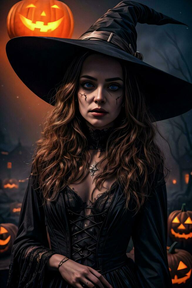 foto portret van de halloween heks