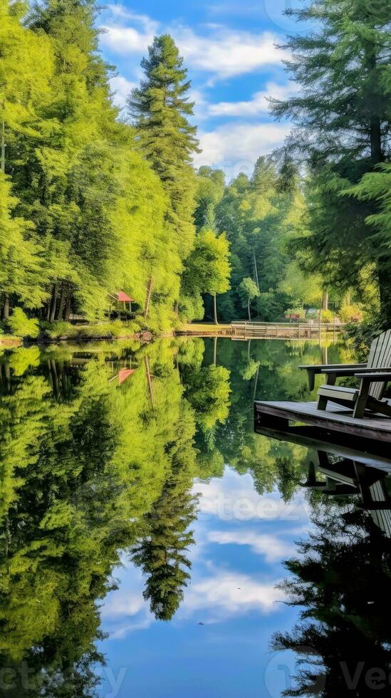 meer brug stilte zen vredig landschap vrijheid tafereel mooi natuur behang foto