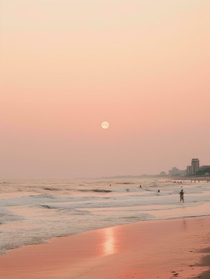 oceaan zonsondergang zon stilte zen vredig landschap vrijheid tafereel mooi natuur behang foto