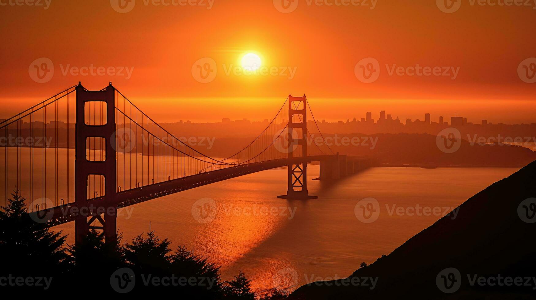 brug brooklynn zonsondergang zon stilte zen vredig landschap vrijheid mooi behang foto