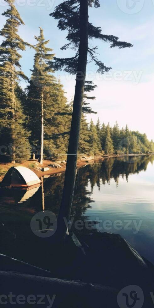 kamp zonsondergang tent kalmte genade landschap zen harmonie rust uit rust eenheid harmonie fotografie foto