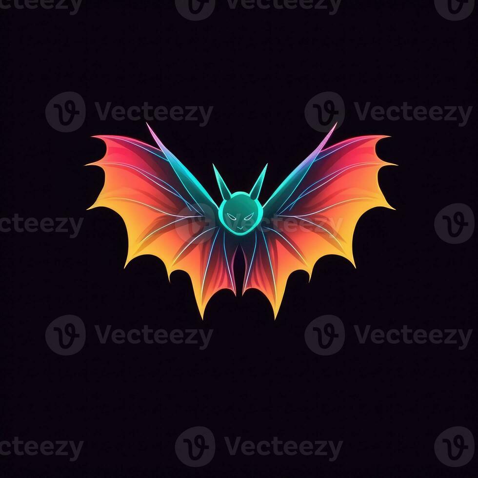 knuppel neon icoon logo halloween schattig eng helder illustratie tatoeëren geïsoleerd vector foto