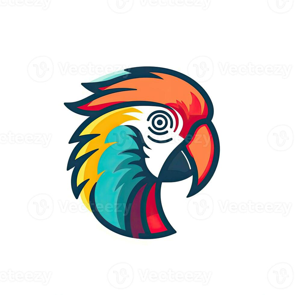 papegaai ara neon logo icoon tatoeëren embleem clip art illustratie element vector Doorzichtig besnoeiing esp PNG foto