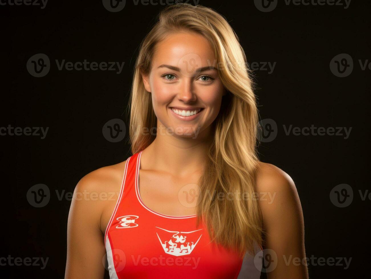 dynamisch fotograaf van vrouw atleet ai generatief foto