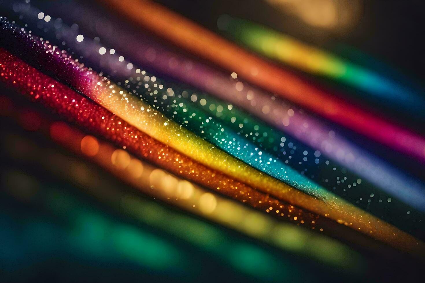 een regenboog gekleurde achtergrond met water druppels. ai-gegenereerd foto