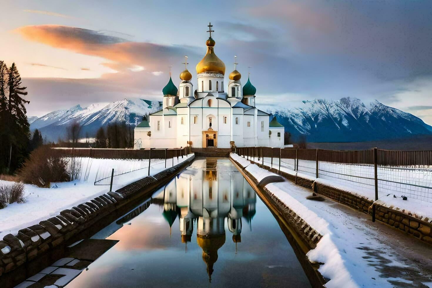 de kerk van de heilig kruis in Rusland. ai-gegenereerd foto