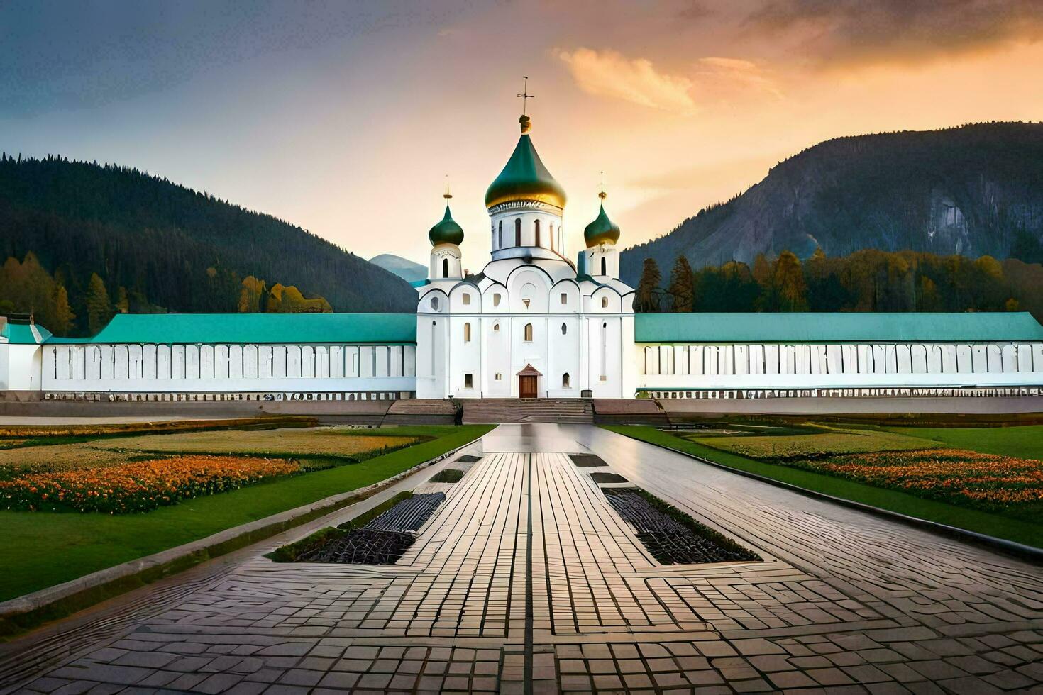 de kathedraal van de heilig kruis in Kazan, Rusland. ai-gegenereerd foto