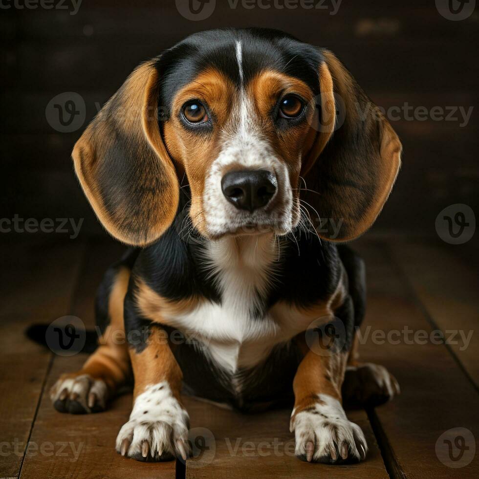 schattig basset hond hond foto