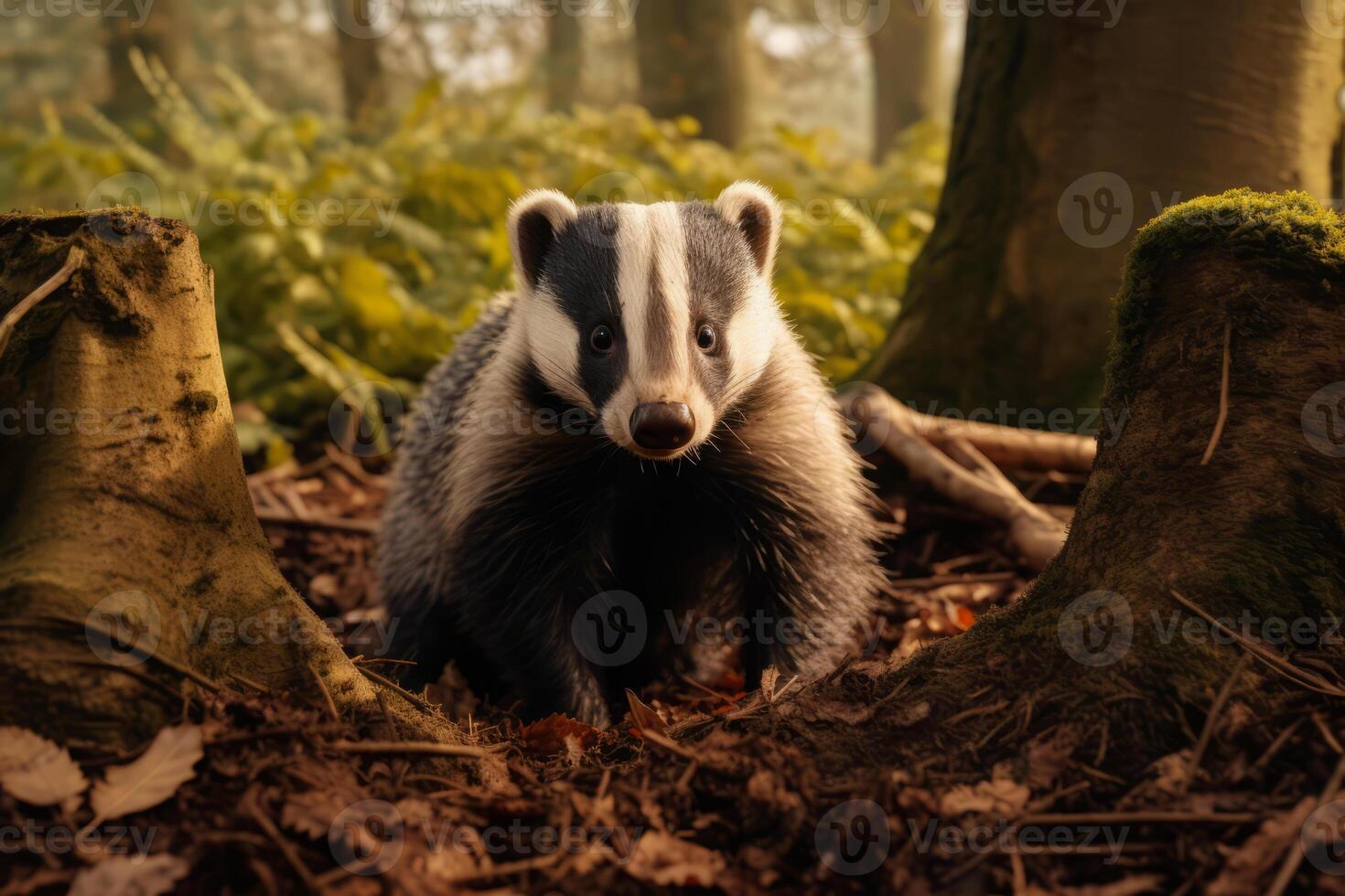 dassen in natuur breed leven dieren. ai gegenereerd. foto