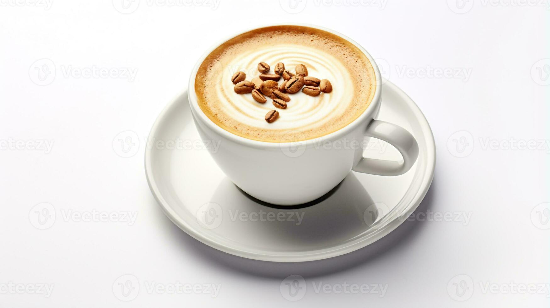 foto van een toffee noot latte geïsoleerd Aan vlak wit achtergrond. generatief ai
