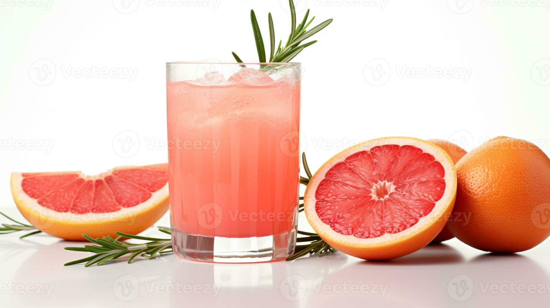 foto van een rozemarijn grapefruit spritz geïsoleerd Aan vlak wit achtergrond. generatief ai