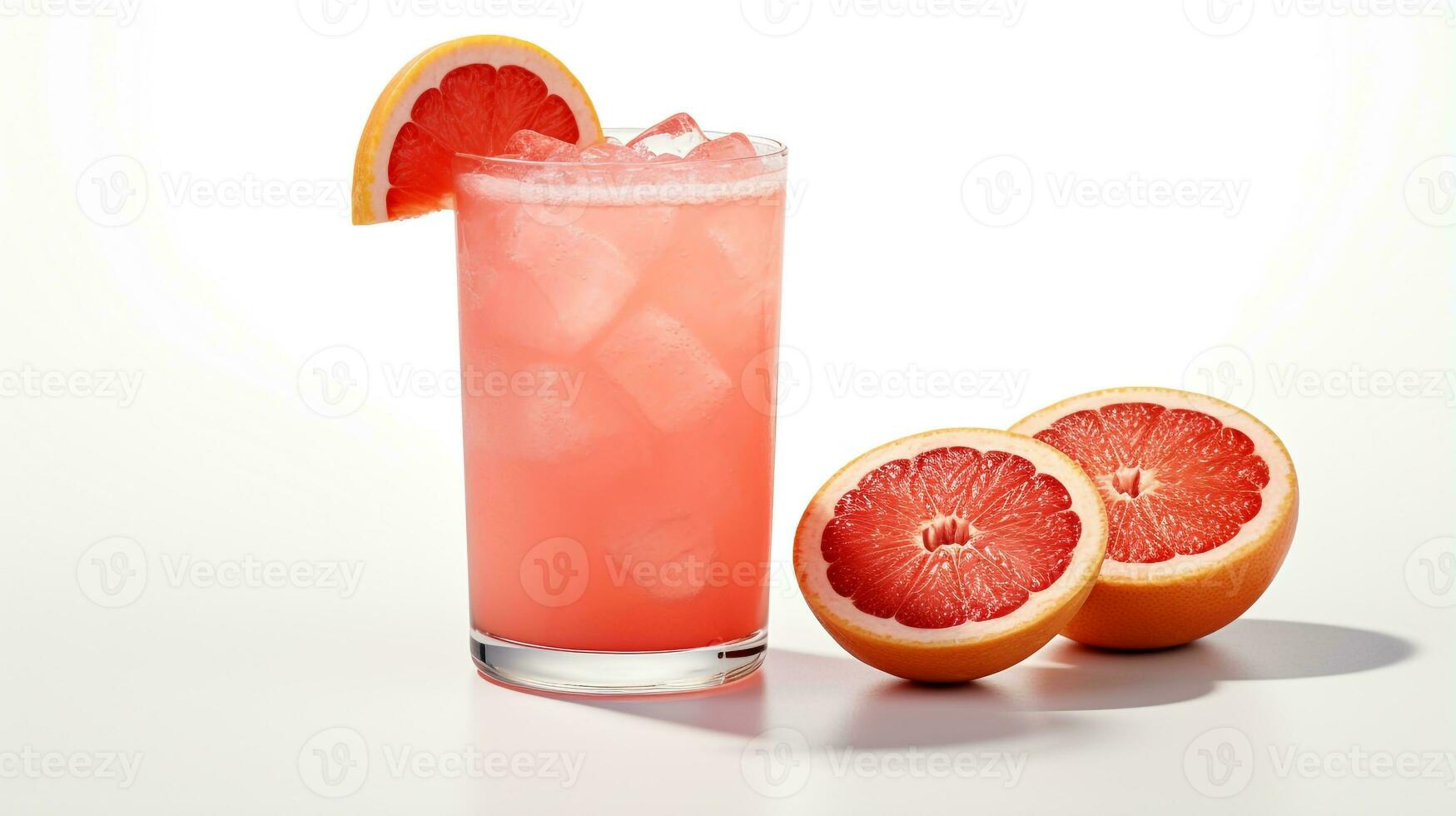 foto van een grapefruit spritzer drinken geïsoleerd Aan wit achtergrond. generatief ai