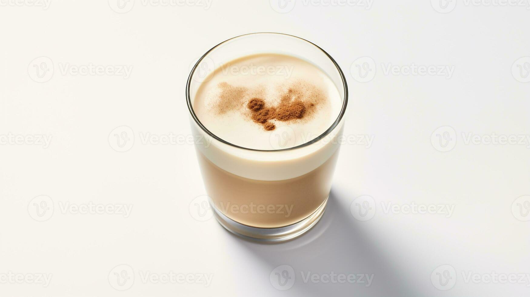 foto van een kastanje room latte drinken geïsoleerd Aan wit achtergrond. generatief ai