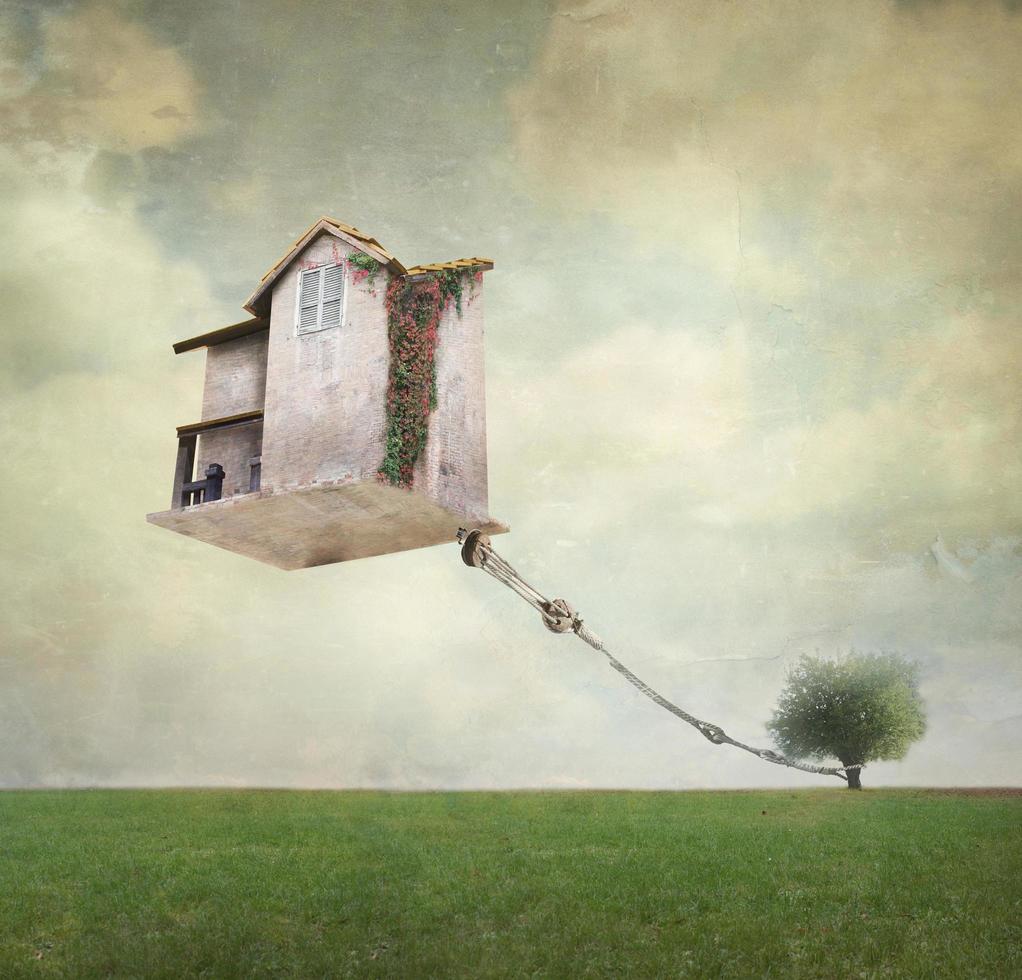 surrealistische huisontsnapping foto