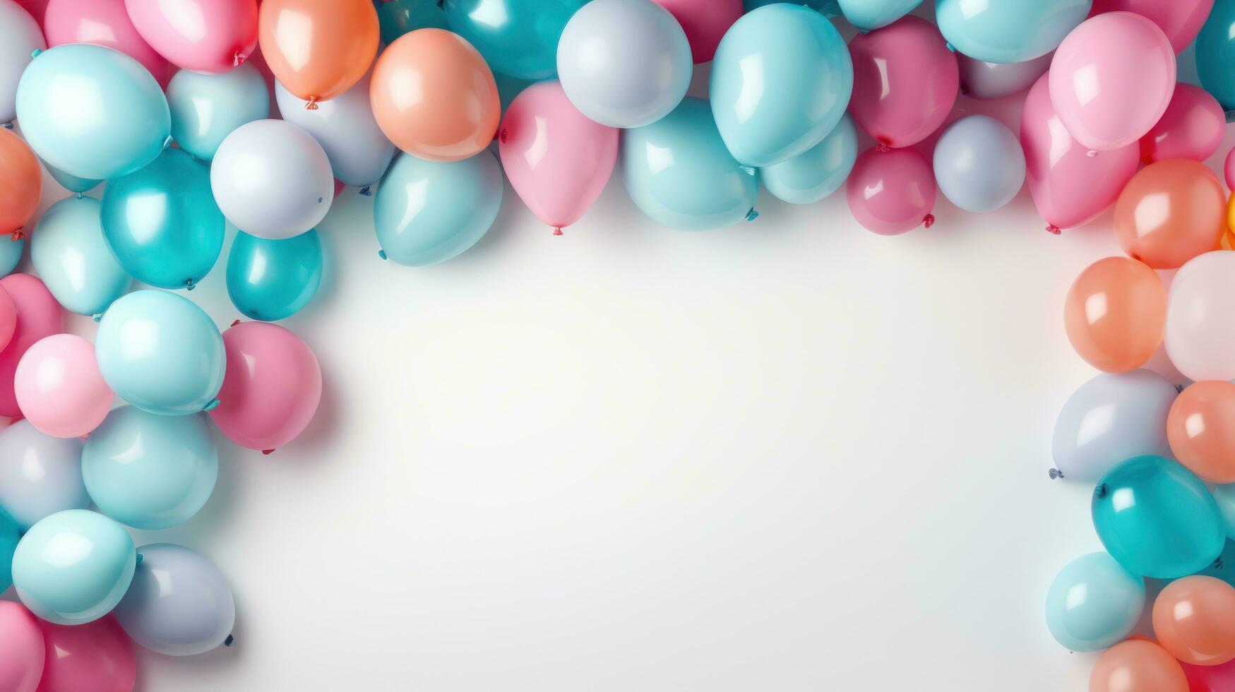 kleurrijk ballon kader met ruimte voor tekst foto