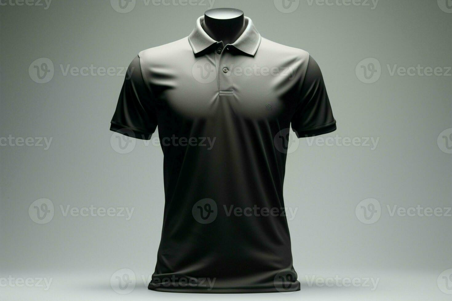 geïsoleerd wit achtergrond, 3d polo overhemd sjabloon, mode mockup ontwerp ai gegenereerd foto