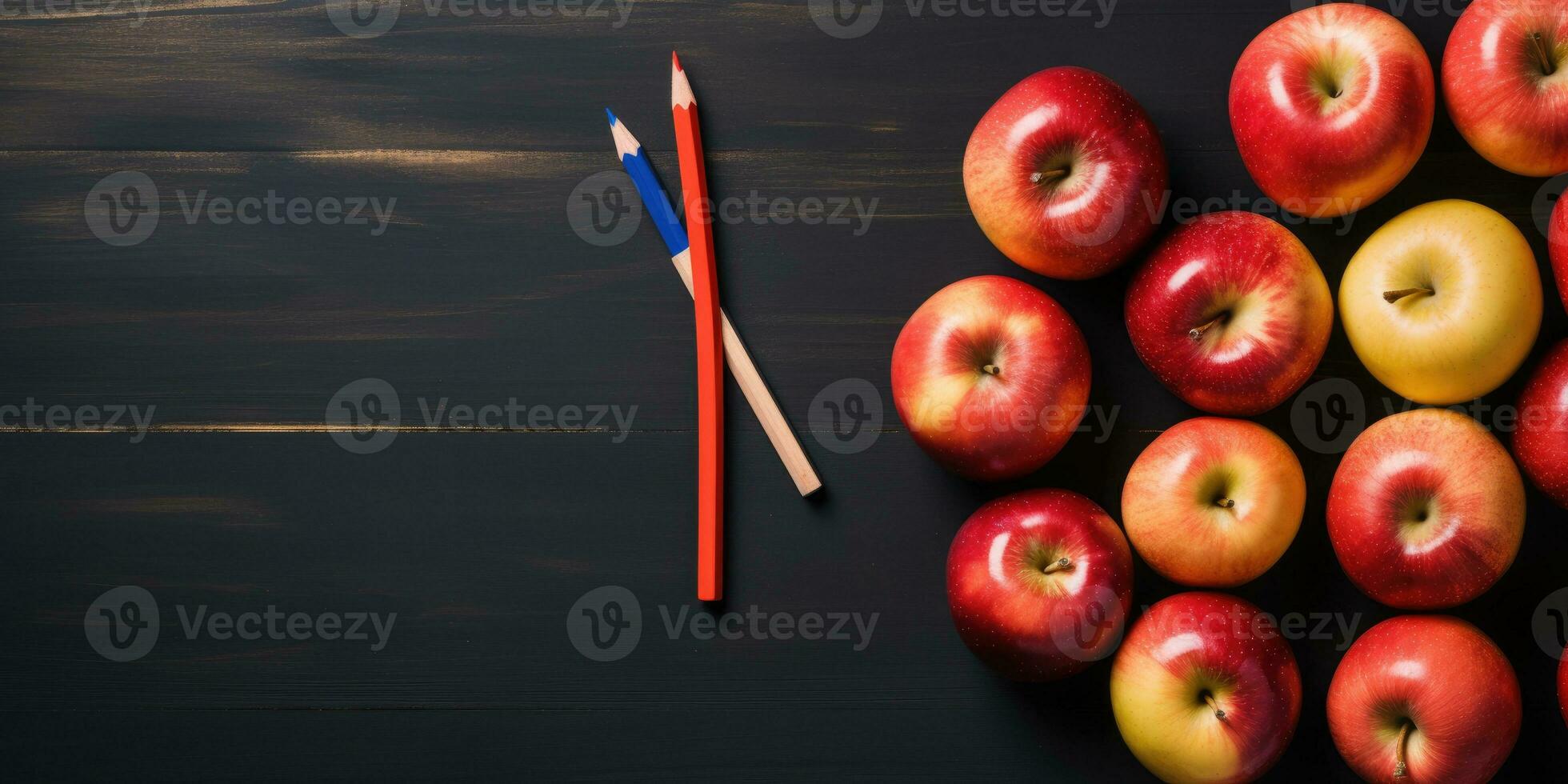 terug naar school, viering van de nieuw school- jaar. schoolbord. generatief ai foto