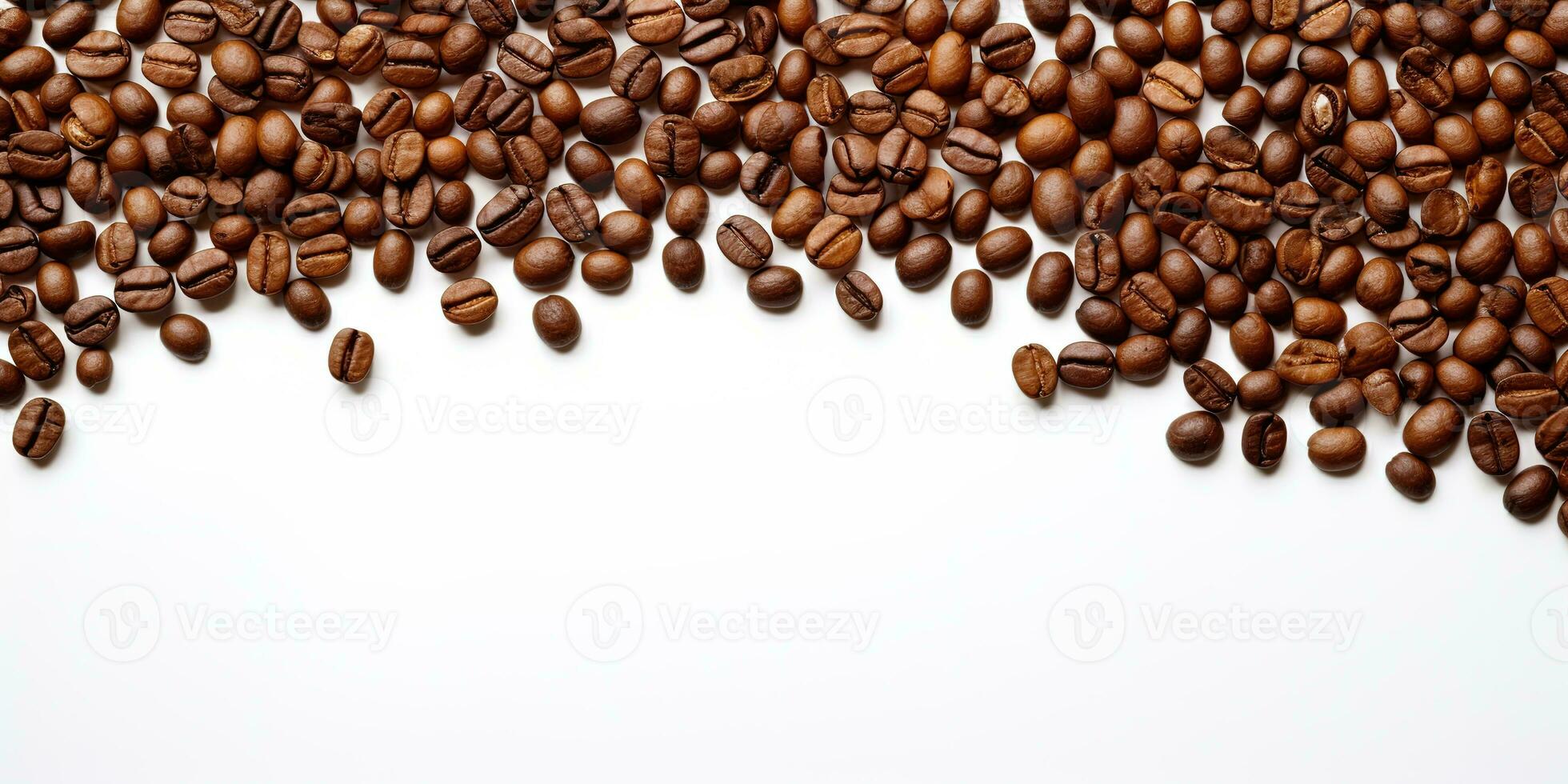 koffie bonen geïsoleerd wit achtergrond kopiëren ruimte, Internationale koffie dag, ai gegenereerd foto