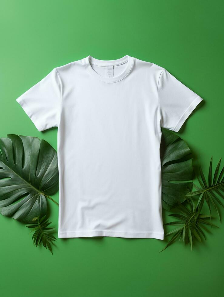 professioneel wit t-shirt voor mockup ontwerp ai gegenereerd foto