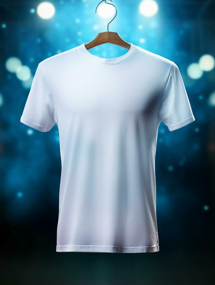 professioneel wit t-shirt voor mockup ontwerp ai gegenereerd foto