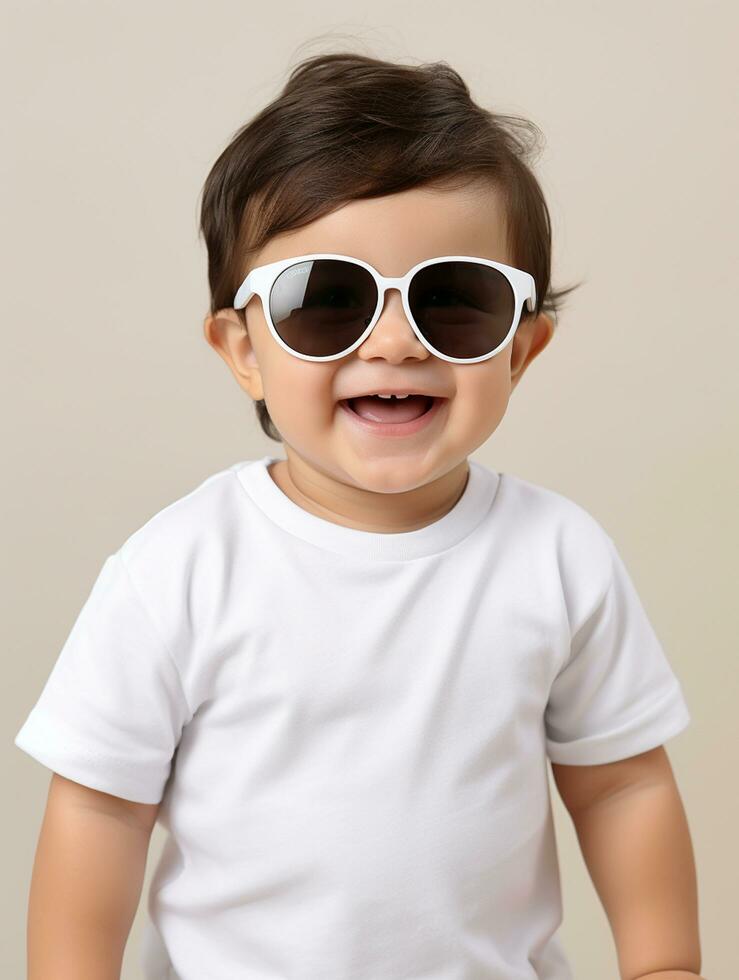 wit blanco baby t-shirt ai gegenereerd foto