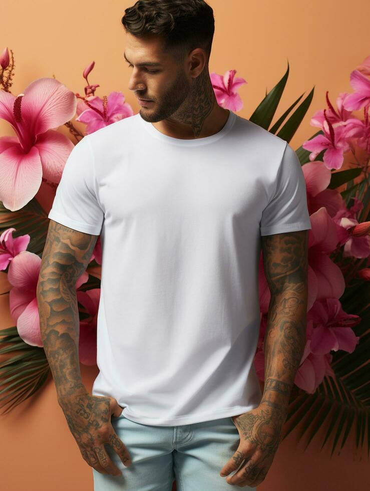 wit blanco t-shirt foto ai gegenereerd