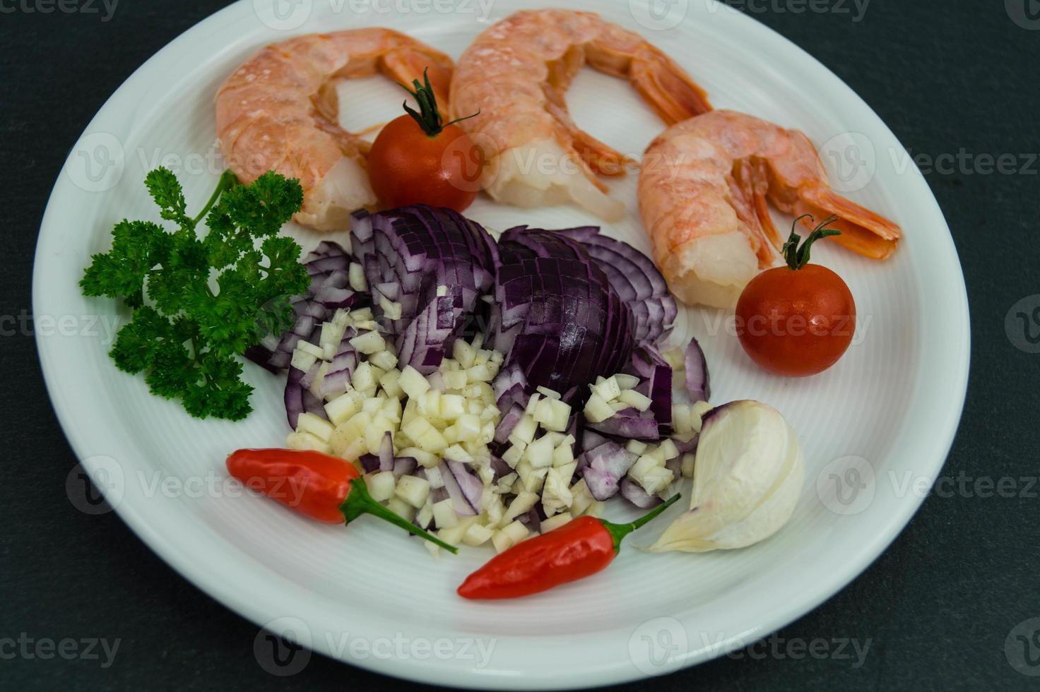 spaghetti alla busara een Italiaanse specialiteit foto