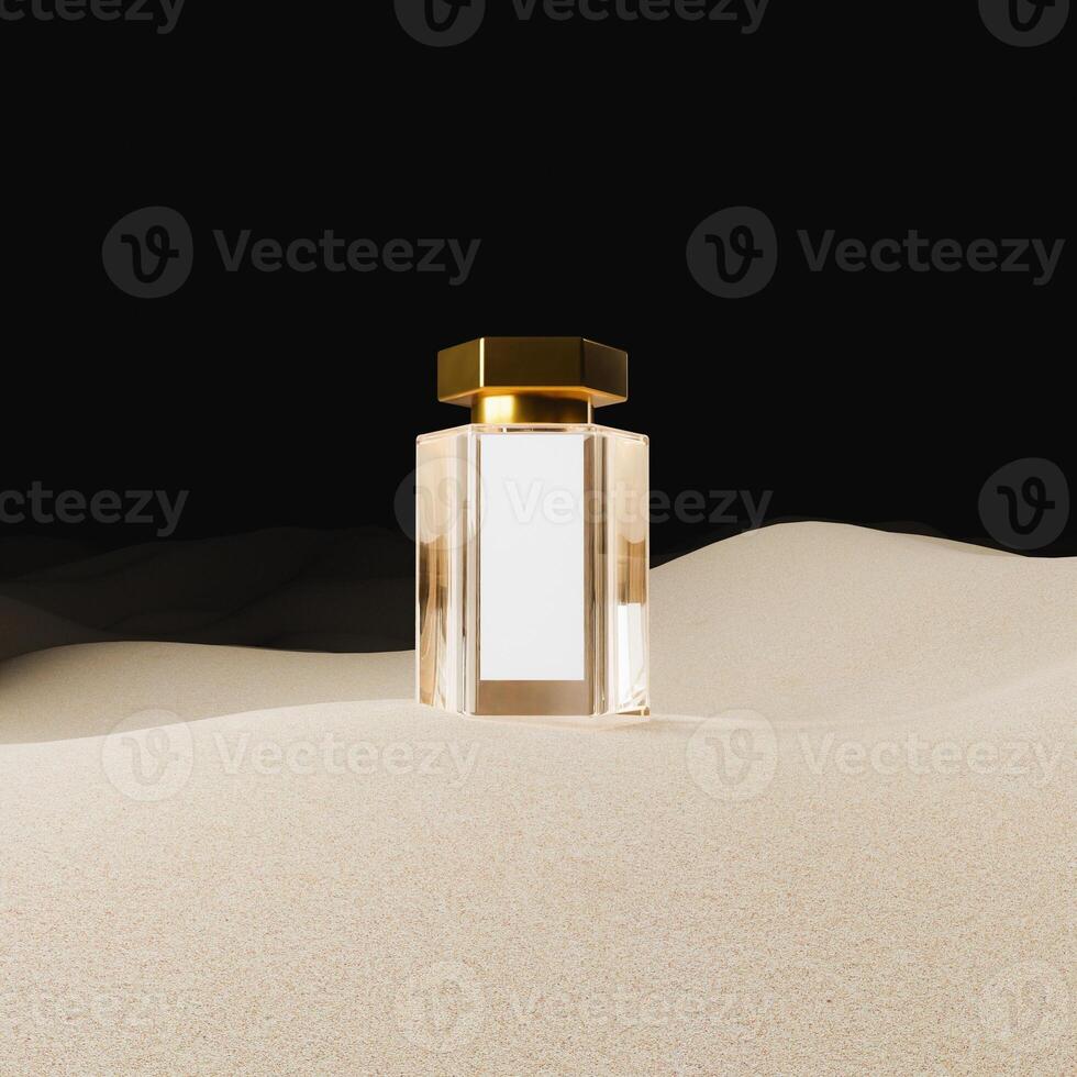 parfum glazen fles mockup foto