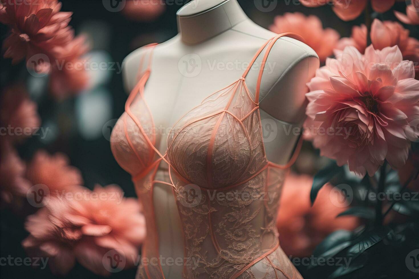 sensueel lingerie Aan een mannequin. ai generatief foto