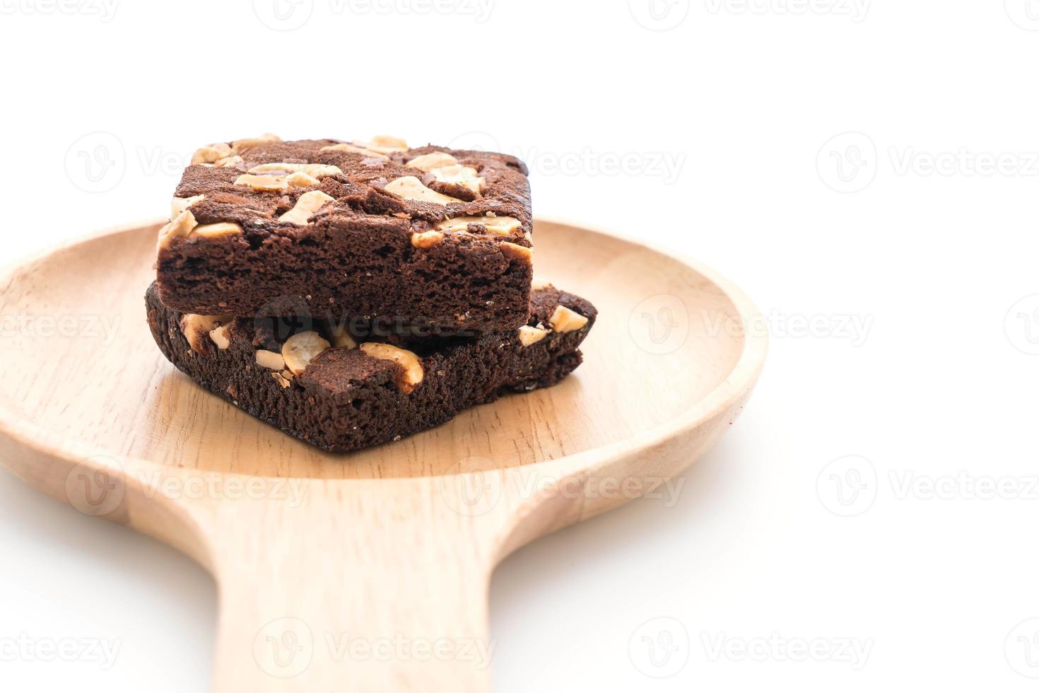 chocolade brownies op witte achtergrond foto